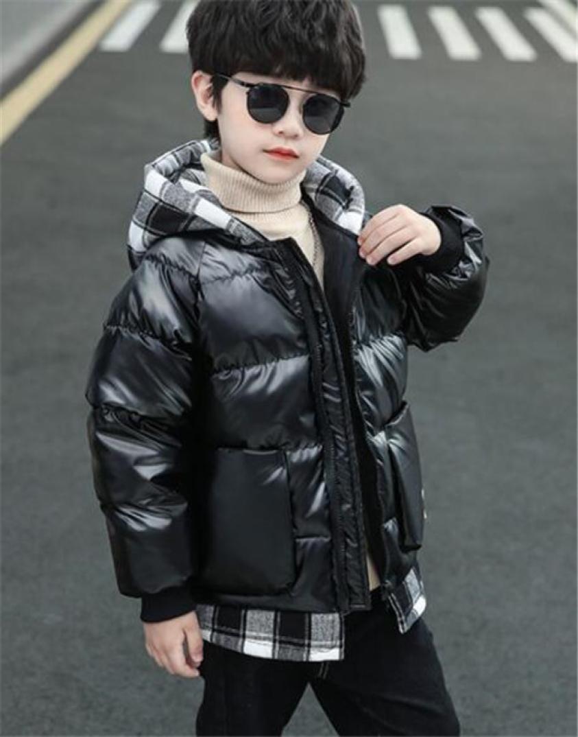 

kids Boys Down Jacket Coat Autumn Winter Outerwear Plaid Boys Waterpoof Hooded Zipper Coat Children039s Clothes4801949, Silver