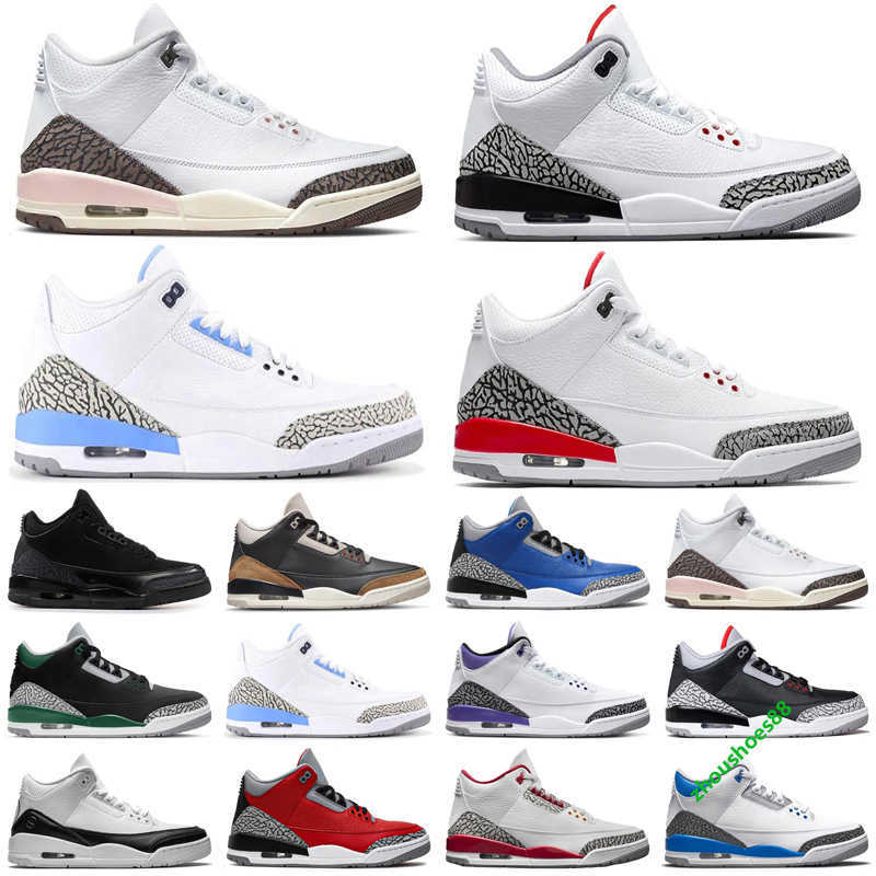 

3 jumpman 3s basketball shoes women men Dark Iris Desert Elephant Racer Blue UNC Pine Green Cool Grey Black Cat Rust Pink mens trainers sports sneakers 36-47, As photo 16