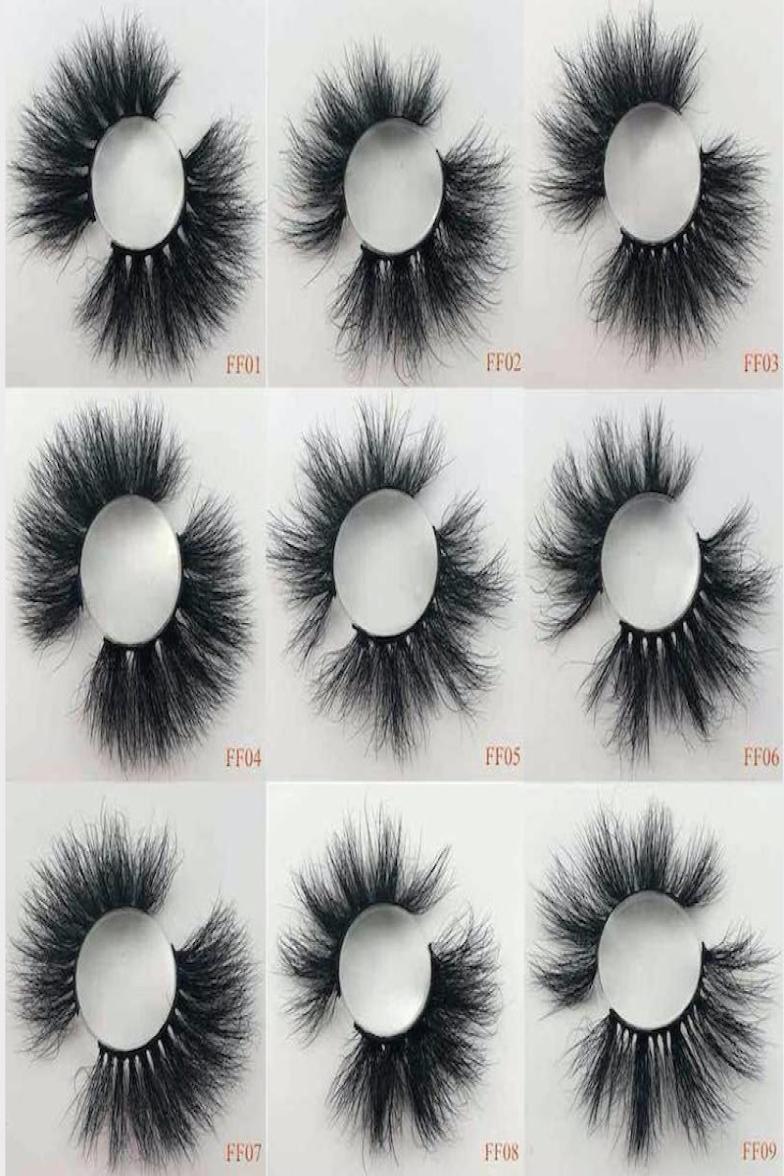 

25mm Real Mink lashes Fluffy False Eye Lash Handmade Dramatic Curly Lashes 3D Mink eyelashes 10 pairs6645127