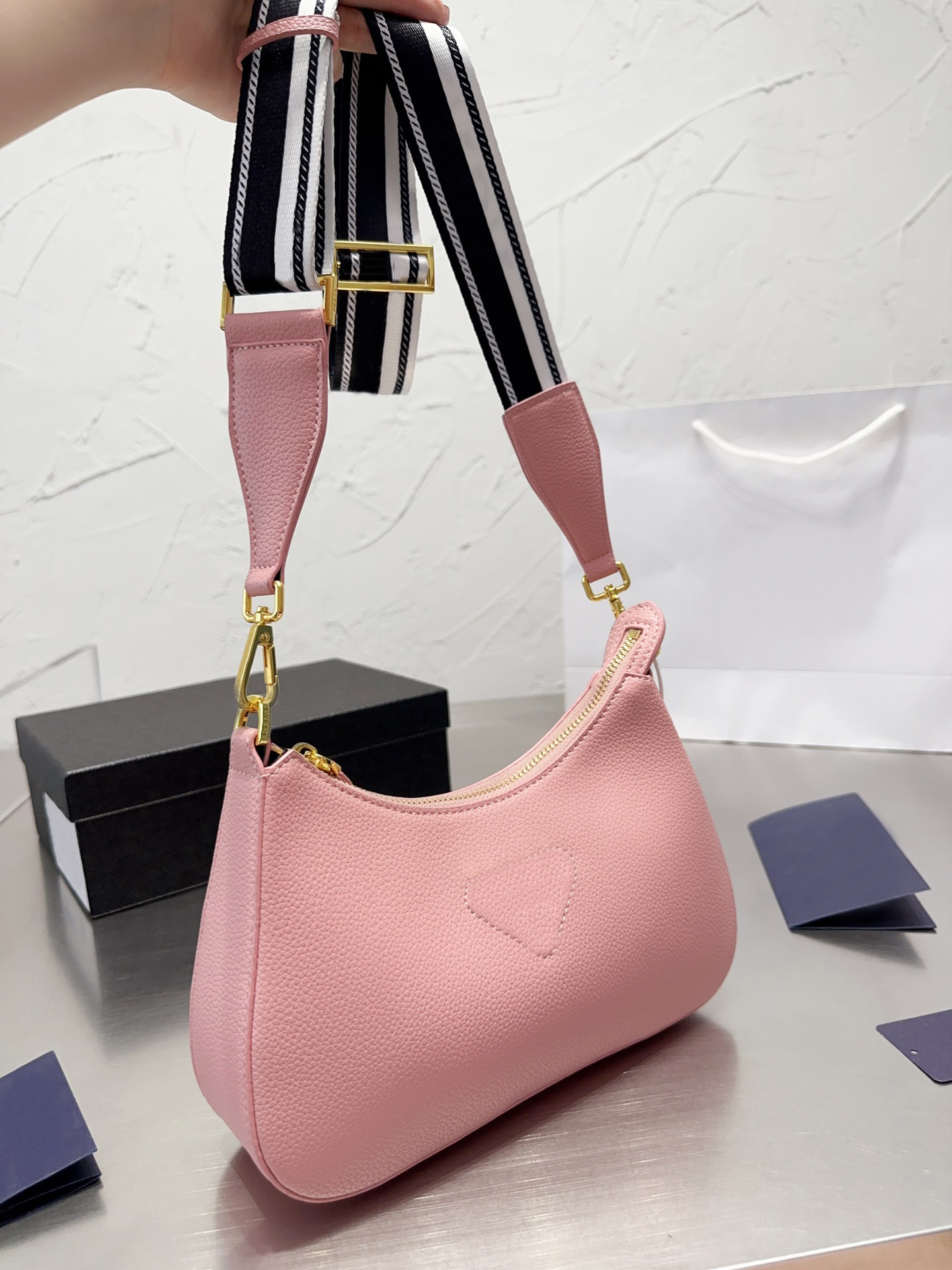 

TZ Woman Shoulder Bag Hobo Handbags Cowhide Adjustable canvas Wide Shoulder Strap Underarm Bag Designer Crossbody Bag Lady Small Totes Fashion sling bag handbag 25C, White