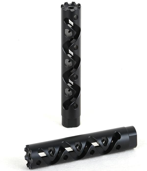 

55 Inch Length 7075 Aluminium 12x28 fit for 223 556mm 22cal Muzzle Brake Compensator W Crush Washer1892749, Black