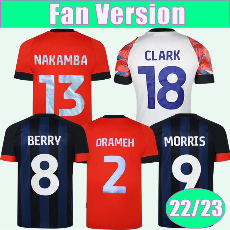 

22 23 Luton Town CLARK CAMPBELL Mens Soccer Jerseys BURKE NAISMITH BELL DOUGHTY ADEBAYO Home Away 3rd Short Sleeve Football Shirts, Qm13971 22 23 3rd no patch