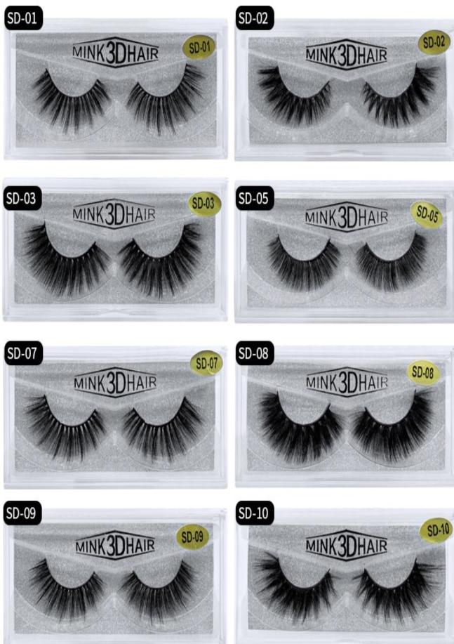 

3D Mink Eyelashes Messy Eye Lash Synthetic Fiber Extension Sexy Full Strip Lashes Dramatic Long Fluffy Eyelashes 20 Styles9105257