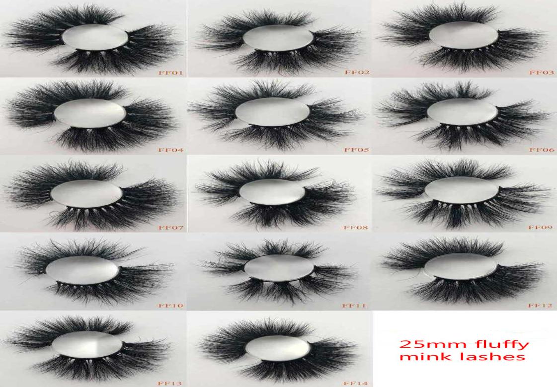 

14 styles 25mm Real Mink lashes Fluffy False Eye Lash Handmade Dramatic Curly Lashes 3D eyelashes9596639