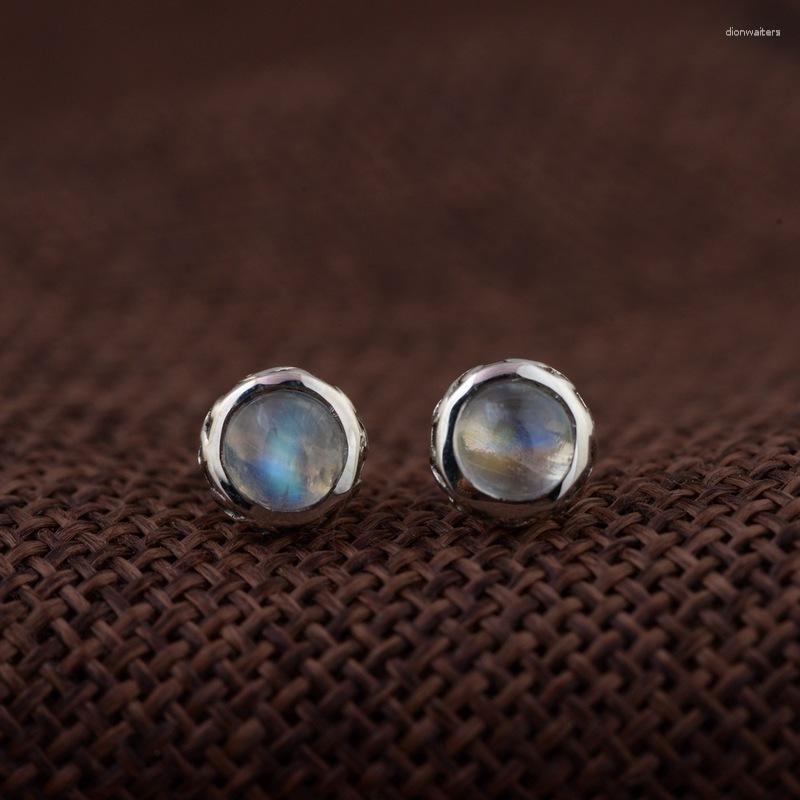 

Stud Earrings S925 Silver Antique Craft Simple Fashion Round Exquisite Female Model