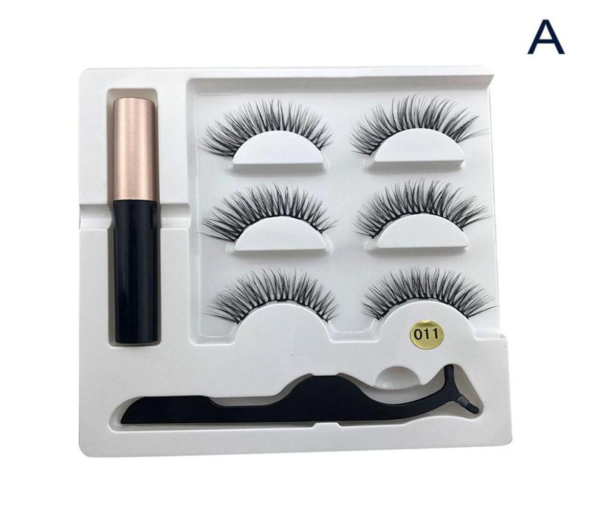 

5 Magnet Eyelash Magnetic Liquid Eyeliner Magnetic False Eyelashes Tweezer Set Waterproof Long Lasting Eyelash4547564