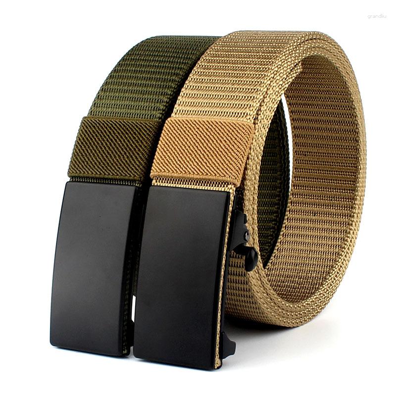 

Belts Men's Toothless Automatic Buckle Nylon Tactical Belt Outdoor Leisure Canvas, Bkack black