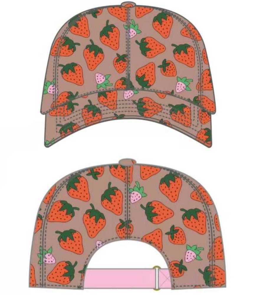 

High quality strawberry baseball cap cactus design summer parent-child duck tongue outdoor adjustable men and women can wear ggity QDJ6