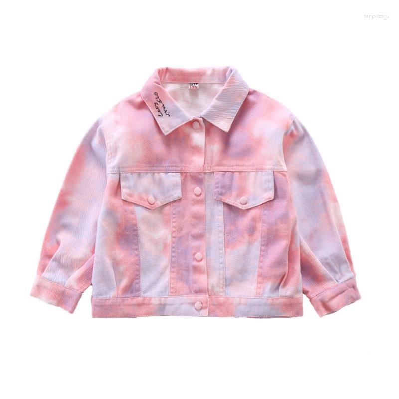 

Jackets Kids Denim For Girls Baby Coats Autumn Spring 2023 Fashion Sweet Shade Dyeing Clothes Outwear Children Clothing, Picture shown