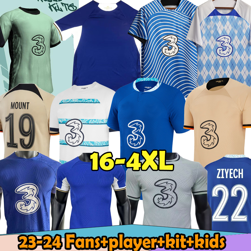 

16-4XL 23/24 CFC Soccer Jerseys STERLING MOUNT T. SILVA Cucurella KOULIBALY PULISIC MOUNT KANTE 22 23 24 Enzo Mudryk Felix STERLING Fofana Men kit socks football shirt, 23-24 home player