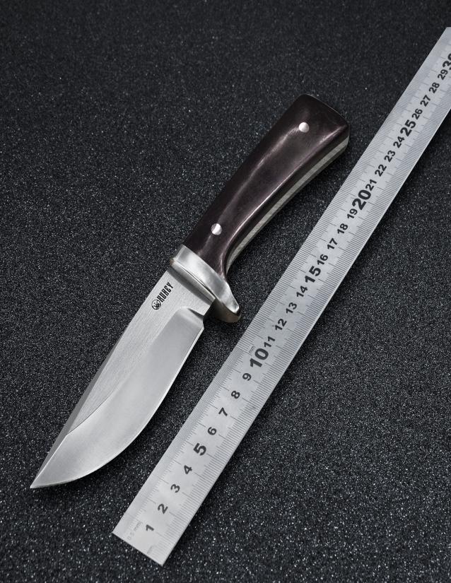 

Kubey Knife KU160 94in D2 Steel Full Tang Fixed Blade Knife with 47in Drop Point Blade and African Blackwoo5614284