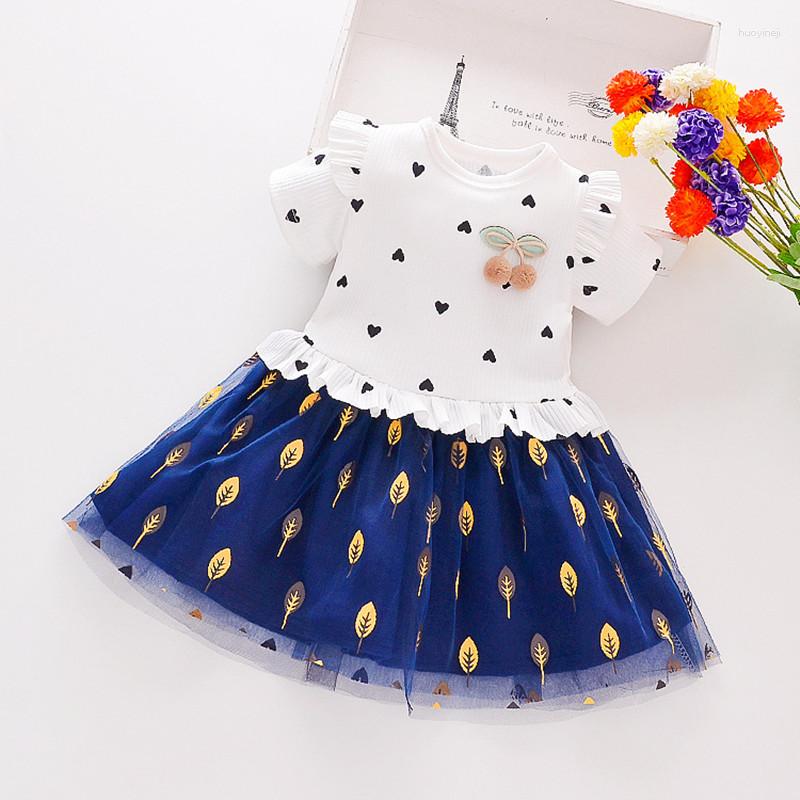 

Girl Dresses Summer Baby Dress Cotton Casual Short Sleeve Princess For Girls Birthday Clothing Children Toddler Clothes, Yellow