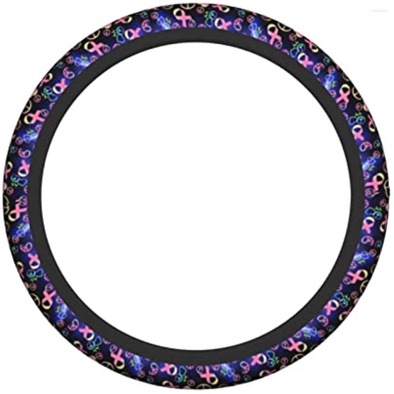 

Steering Wheel Covers Breast Cancer Awareness Cover Universal 15 In Car Accessories For Men Women Protector
