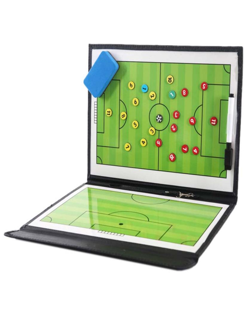 

Children and Men Portable Trainning Assisitant Equipments Football Soccer Tactical Board 25 Fold Leather Useful Teaching Board5569210, Red