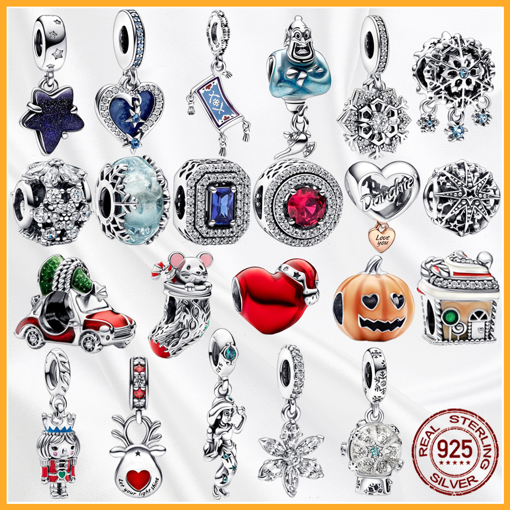 

Authentic 925 Sterling Silver Charms Fit Original Pandora Bracelet Beads Pendant Women Christmas Gift Jewelry Free Shipping