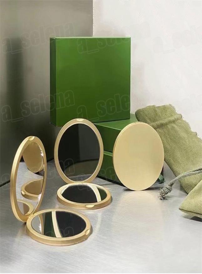 

Brand Compact Face Mirrors Classic Folding Double Side Mirror For Girl Women With Gift Box Portable Hand Makeup Mirror1347673
