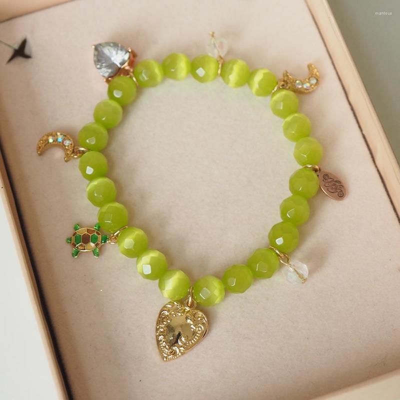 

Link Bracelets 2023 Fresh Opal Beaded Retro Bracelet European And American Style