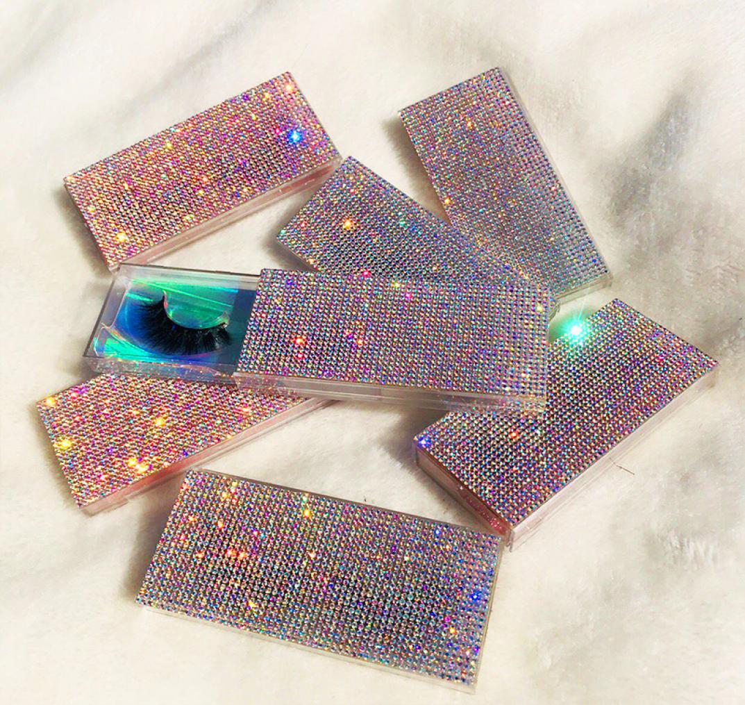 

Custom Packaging Glitter Rhinestone Lash Case 3D 5D Mink Eyelashes6516523