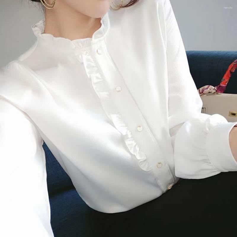 

Women' Blouses Lady Blouse Elegant Women Office Commuting Shirt Costume, White