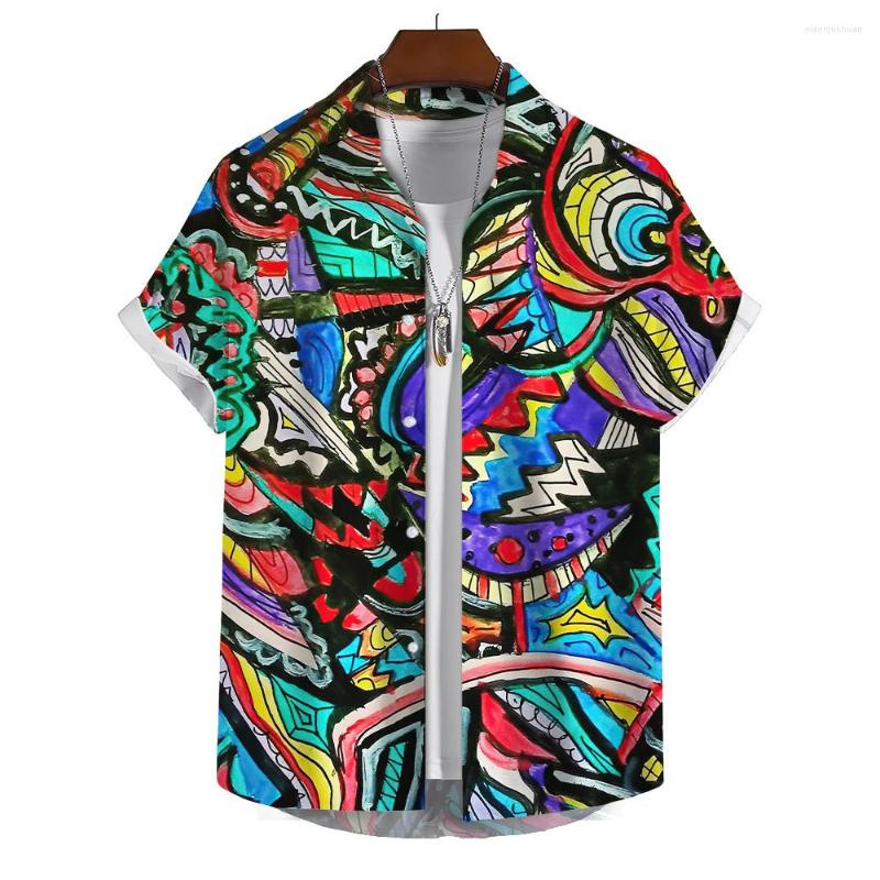 

Men's Casual Shirts Men's Shirt Hawaiian Short-Sleeved Pattern Print Clothing Designer Beach Bohemian Vacation Street Fashion Oversized, E01-hy11283