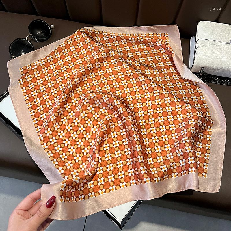 

Scarves Fashion Real Silk Square Satin Scarf For Women Shawl Foulard Hijab Neckerchief Wrap Bandana Hand Bag Wrist Bufanda Echarpe