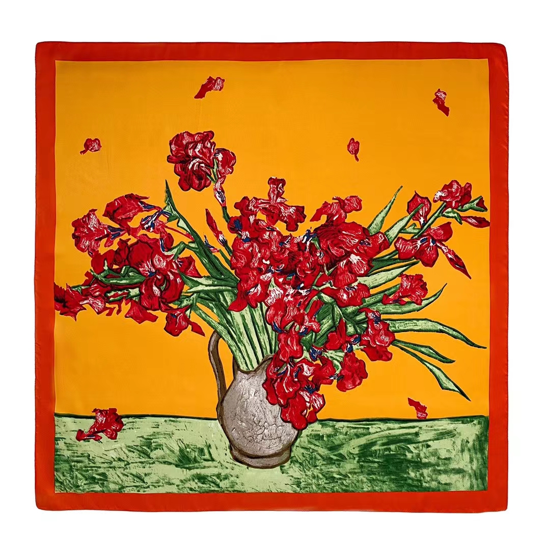 

Silk scarf Headbands women Classic letter scraves Top grade bag hair Bands90*90cm The gradient color