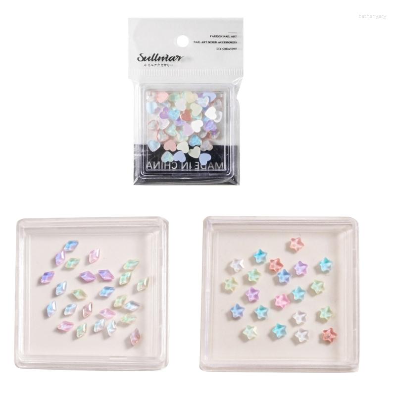 

Nail Art Decorations 50x/Box Star Charms Love Heart Rhinestones For DIY Decoration E1YD