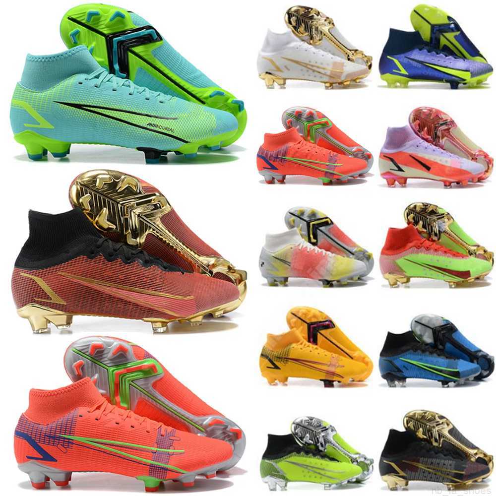 

2023 Soccer Shoes Football Boots High Ankle Cleats Mercurial Superfly 8 Elite Fg Xiv Speedflow 1 Mens Original, As shown in illustration