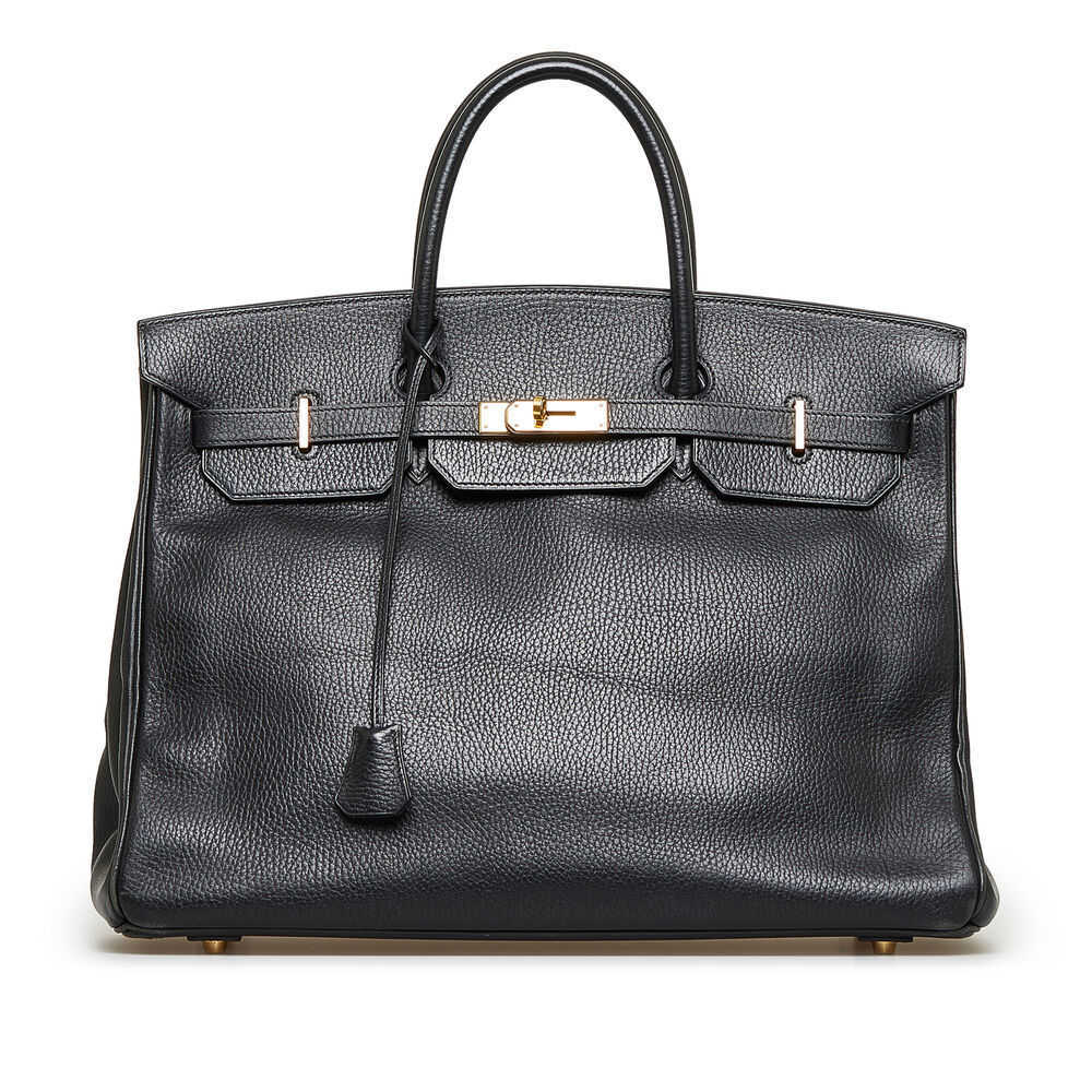 

H Birkins ermess Bag Genuine Cow Leather Authenticated Ardennes 40 Black Calf Leather Handbaghigh quality Handmade bag qq F0FY