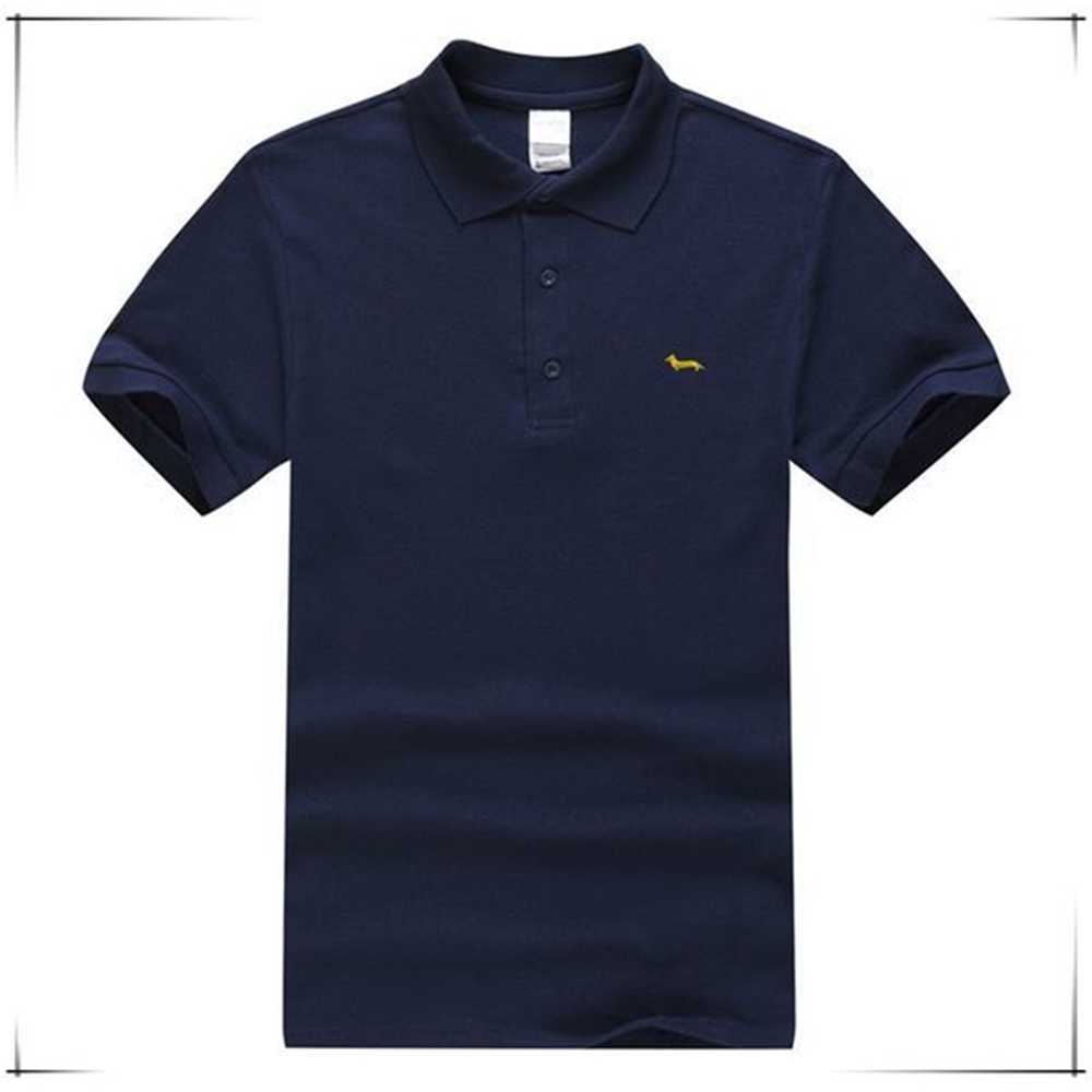 

Brand New men's short sleeve summer polo shirt 100%cotton hot sell harmont solid slim fit thirteen colors blaine breathable soft shirts OY11, Gold