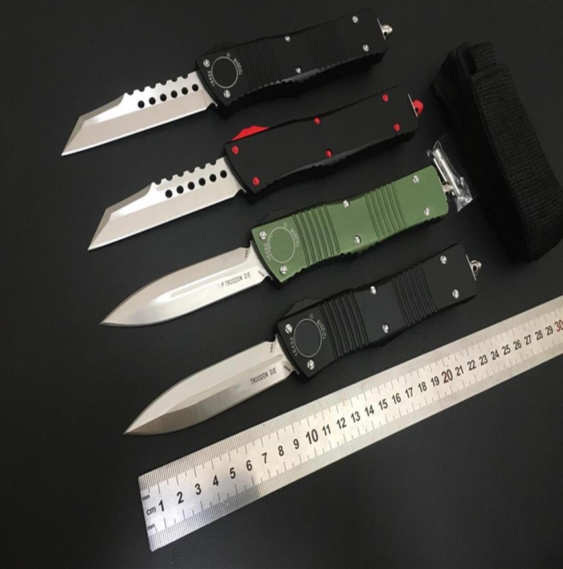 

COMBAT TROODON D E automatic knife Hellhound double action M390 Blade 6061T6 aluminum handle Military Tactical gaer Outdoor Defe3000557