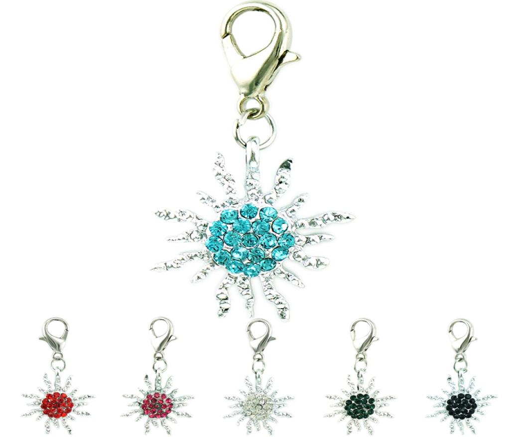 

JINGLANG Whole Floating Lobster Clasp Charms Dangle Rhinestone Sun Pendants DIY Charms For Jewelry Making Accessories6735182