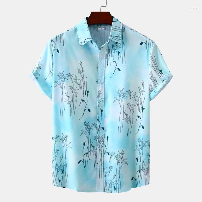 

Men's Casual Shirts Men'S Hawaiian Shirt Summer Floral Short-Sleeved Tropical Beach Party Street Holiday Vacation Clothing Fancy Dress, E01-ys01204