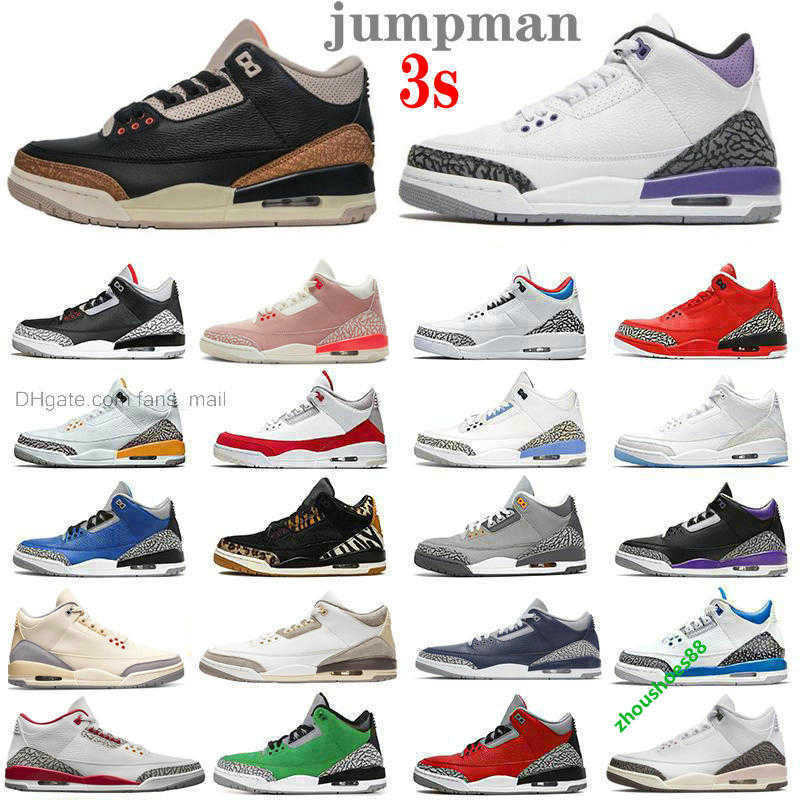 

Jumpman 2023 3s Basketball Shoes 3 Neapolitan Desert Elephant Muslin Kumquat Cardinal Red Dark Iris A Ma Maniere Rust Pink Pine Green Racer Blue UNC Sports Sneakers, 3s pure white 36-47