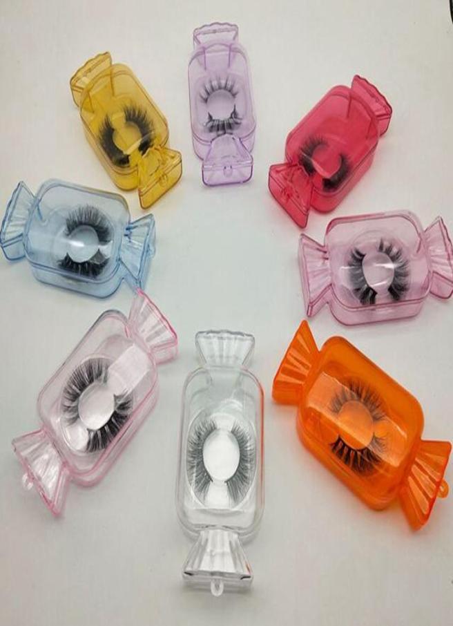

Top Quality Transparent Candy Eyelash Packaging Box 3D 5D Mink Eyelash Case Lash Box False Eyelashes Packaging Empty Lashes Case P7702253