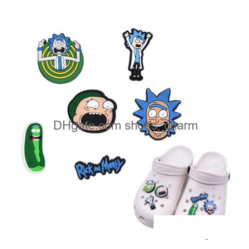

Shoe Parts Accessories Funny Cartoon Clog Charms Pvc Soft Rubber Hole And Wristband Decoration Party Gift Drop Delivery Otz7X