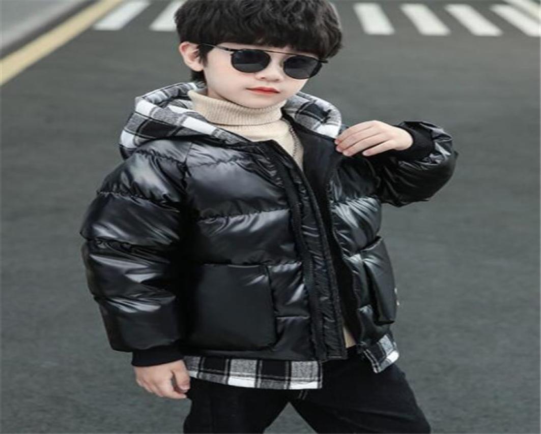 

kids Boys Down Jacket Coat Autumn Winter Outerwear Plaid Boys Waterpoof Hooded Zipper Coat Children039s Clothes7058533, Silver