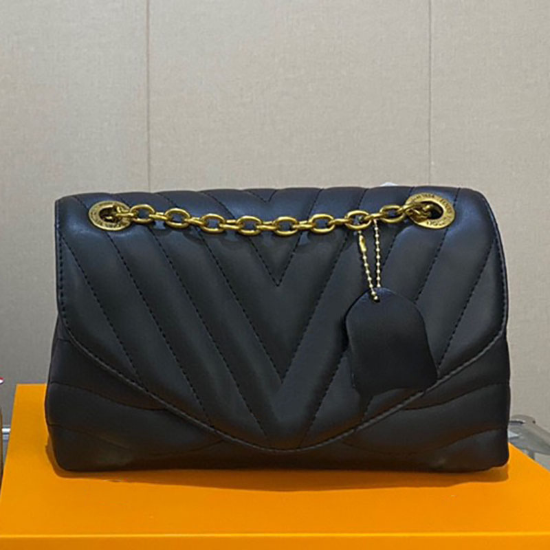 

Fashion Designer Bags Newwave Shoulder Crossbody Bag Genuine Leather Messenger Handbag Women Chain Wallet Luxurys Totes Flap Cross Body Bag Saddle Purse, C1