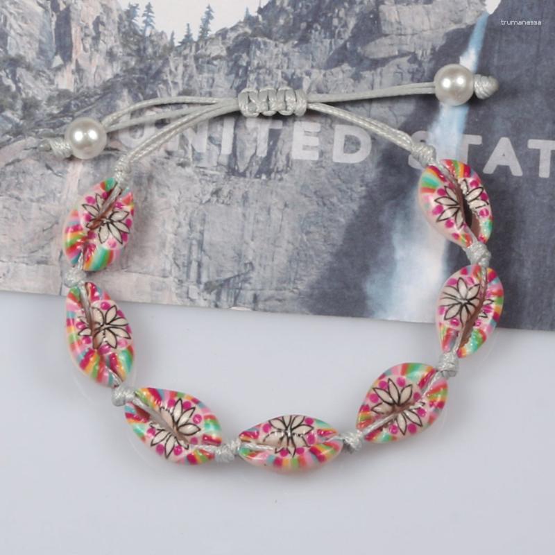 

Charm Bracelets Handmade Sea Shell For Women Bohemian Beach Cowrie Seashell String Rope Chains Fashion Barefoot Bracelet JewelryCharm Raym22