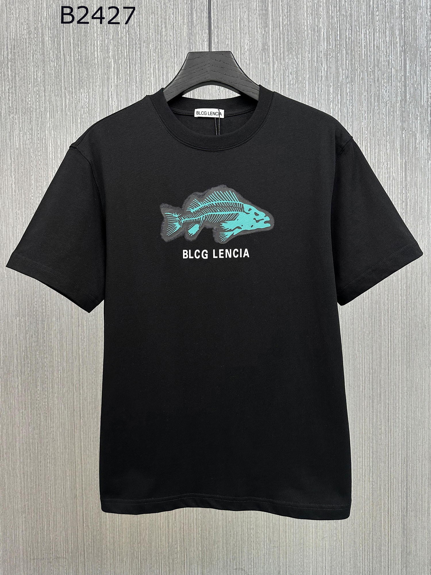 

BLCG LENCIA 2023 Summer New 250g 100% Cotton Fabric T-shirt Men High Quality Print Color Drop Sleeve Loose Tshirts Oversize Tops 22408, White