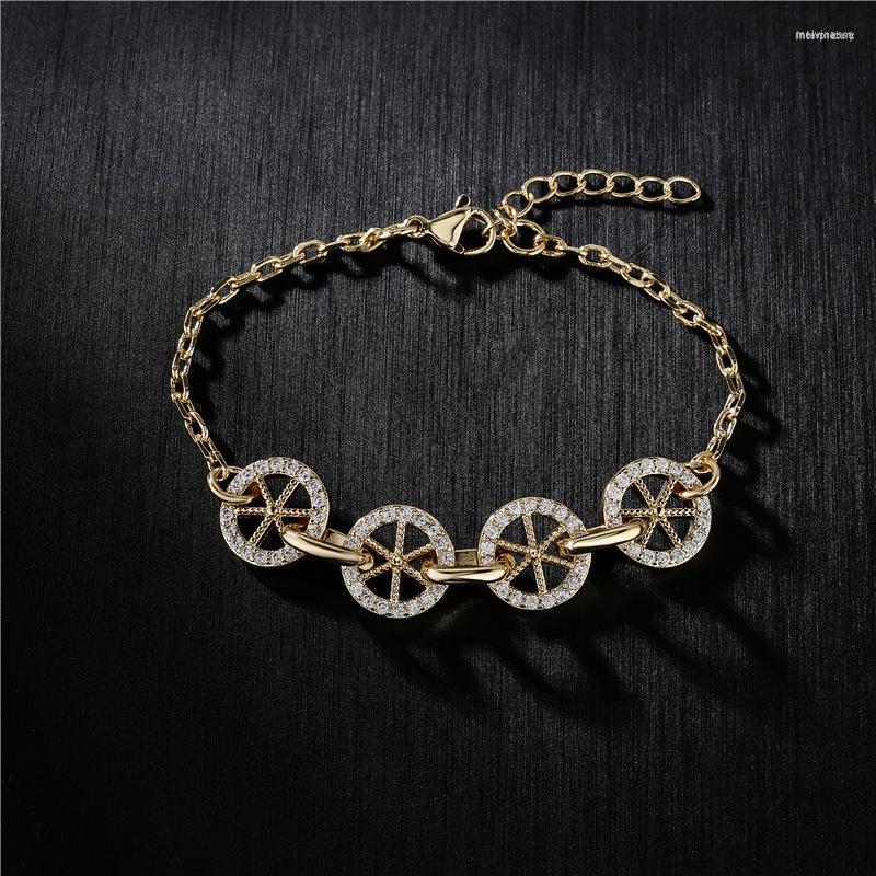 

Link Bracelets S925 Plated 18K Gold Micro-inlaid Zircon Women's Jewelry Bracelet Selling Party