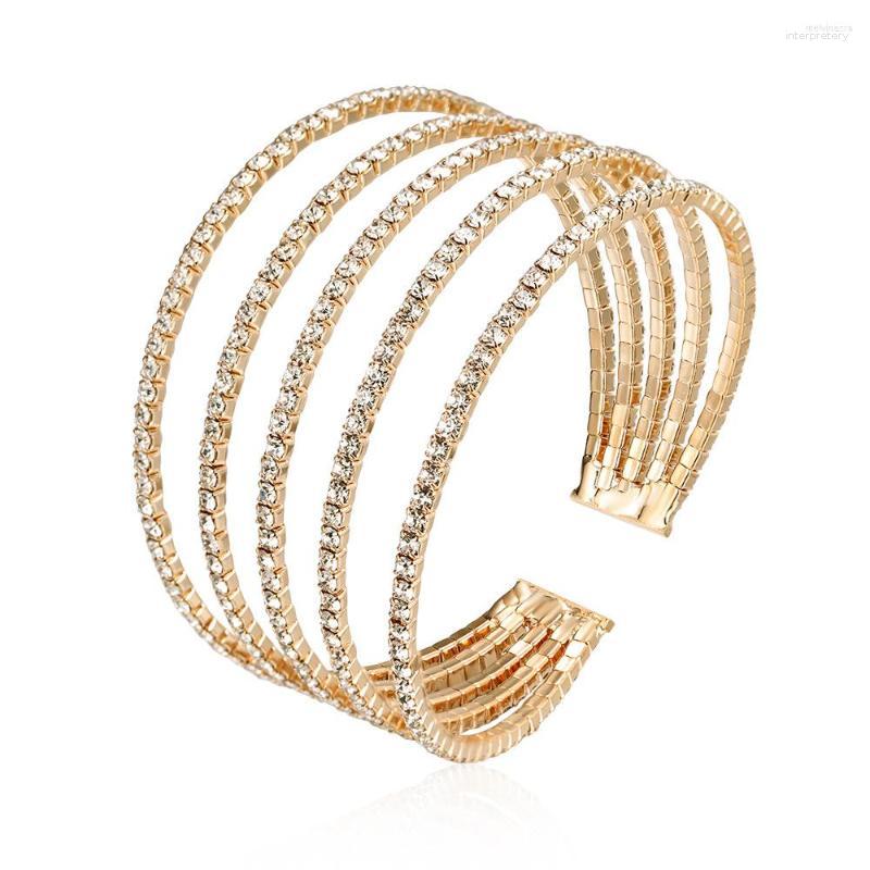 

Bangle Europe And The United States Simple Fashion Set Diamond Crystal Water Drill Bracelet Full 5 Accessories Shiny Lad