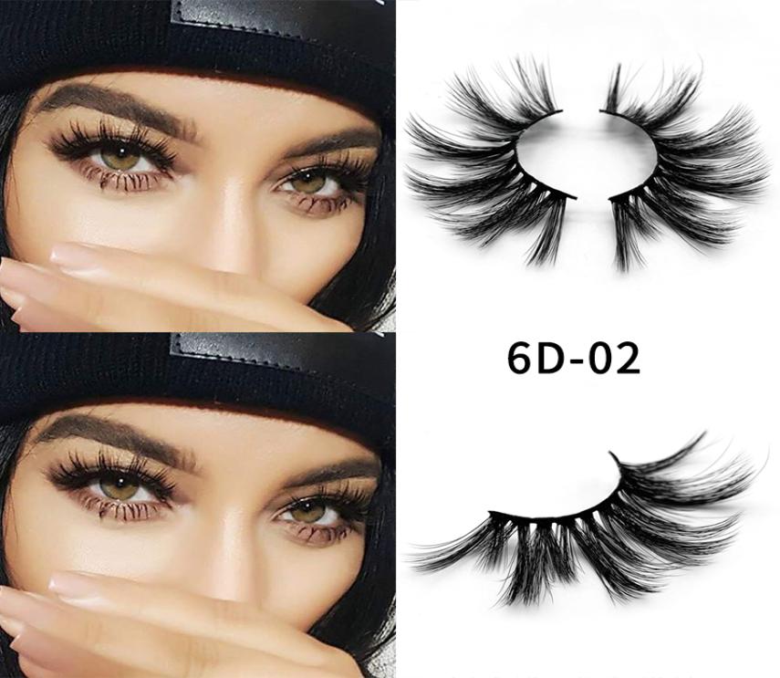 

NEW Popular 25mm Lashes Handmade 6D Mink Lashes False Eyelashes Reusable Natural Fake 3D Mink Eyelashes Extension Soft Faux Mink L8919505