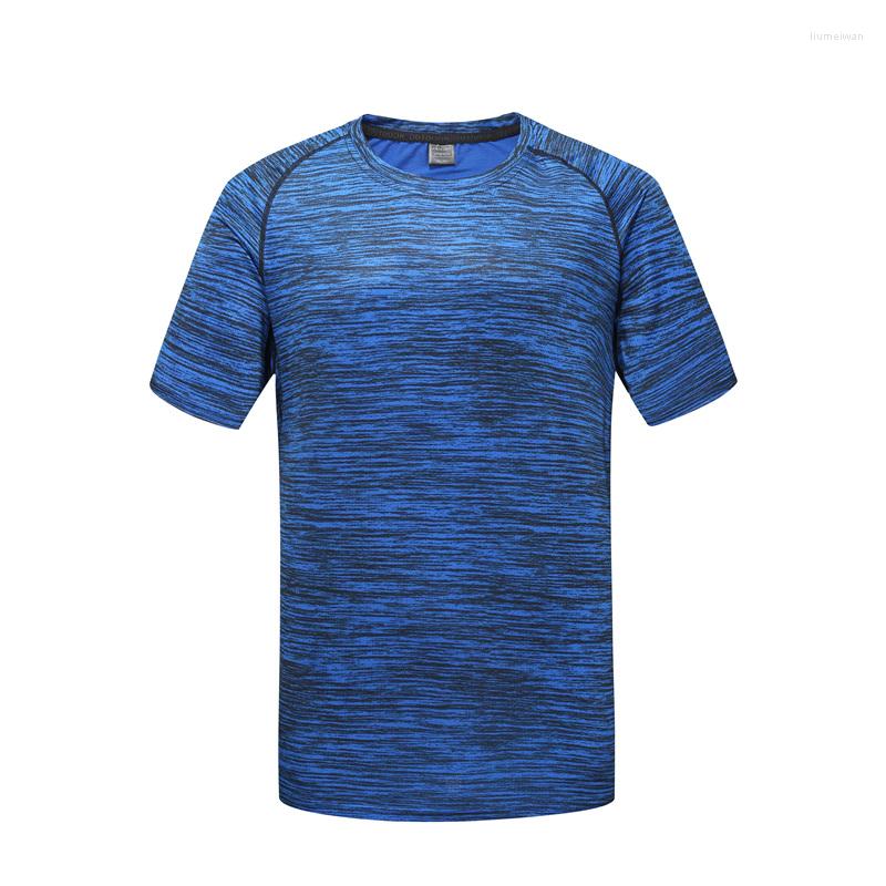 

Men's T Shirts Short Sleeved Men's Summer Cool Silk T-shirt Breathable Half Quick Drying Clothes Sports Fitness Hygroscopic, Color blue - male
