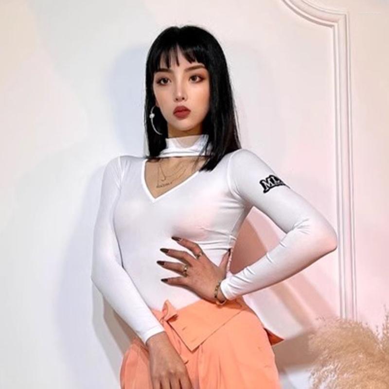 

Stage Wear Callor Design V Neck Tops Female Latin Dance Dress Women Ballroom Samba Rumba Performance Dancewear NY63 6152, Black tops