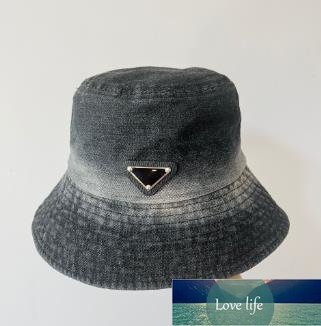 

Quality Designer Inverted Triangle Standard Japanese Gradient Jean Fisherman Hat Versatile Casual Sun Hat Distressed Retro Men and Women Same Style