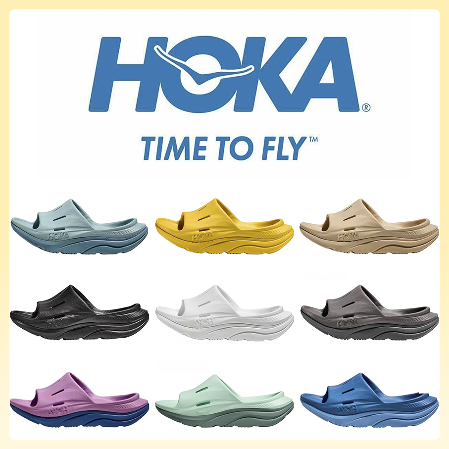 

Hoka One One Ora Recovery Slide 3 Hokas Slippers Designer Beach Sandal white Summer Slides for Men and Women, Item#6