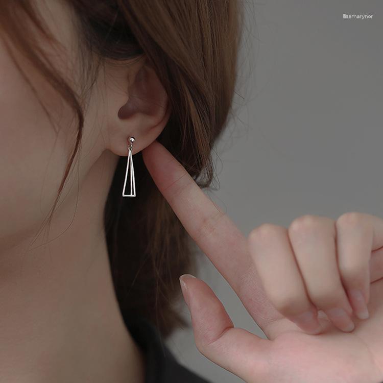 

Dangle Earrings Delicate Geometric Pendant Silver Colour Earring For Women Trendy Jewelry Simple Jewellery Elegant Classic Decorations