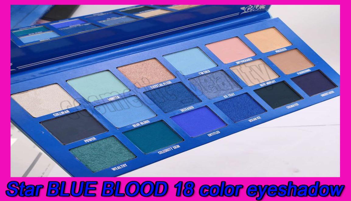 

J Five Star Blue Blood eyeshadow palette Makeup Cremated 18 color eyeshadow palette Shimmer Matte high quality 8655436, Mixed color
