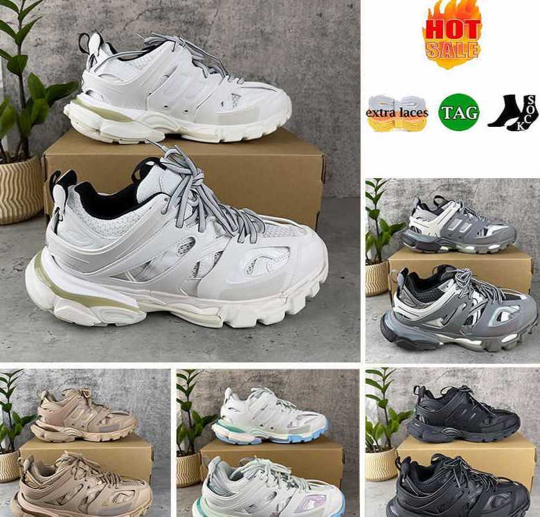

2023 Paris Track 3 3.0 Designer Shoes Luxury brand Men Women Casual Shoes Triple white black Sneakers Tess leather Trainer Nylon Printed Platform trainers, 19